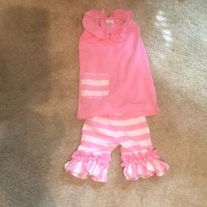 GIRLS 2T pink ruffle outfit